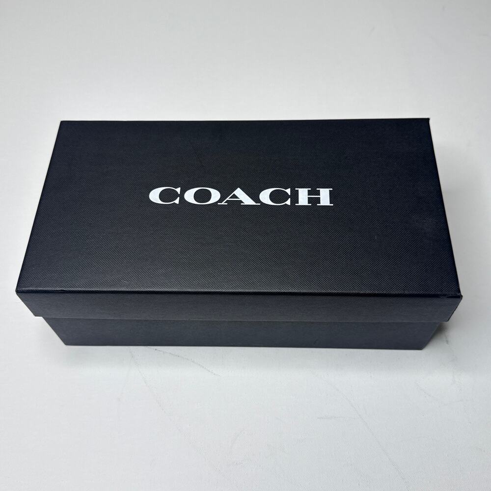 NEW NIB Coach Hudson Leather Slingback Floral Stud Sandals Marine 7.5 B #G1794 - Picture 3 of 9